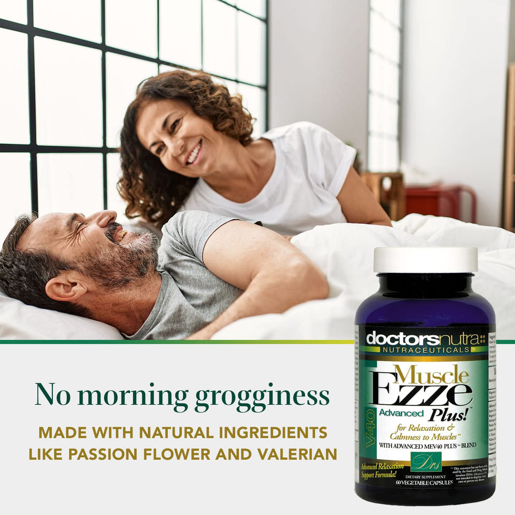 Doctors Nutra Nutraceuticals Muscle Ezze Plus - Day or Night Use Natural Relaxant - Gluten-Free - 60 Veg. Capsules