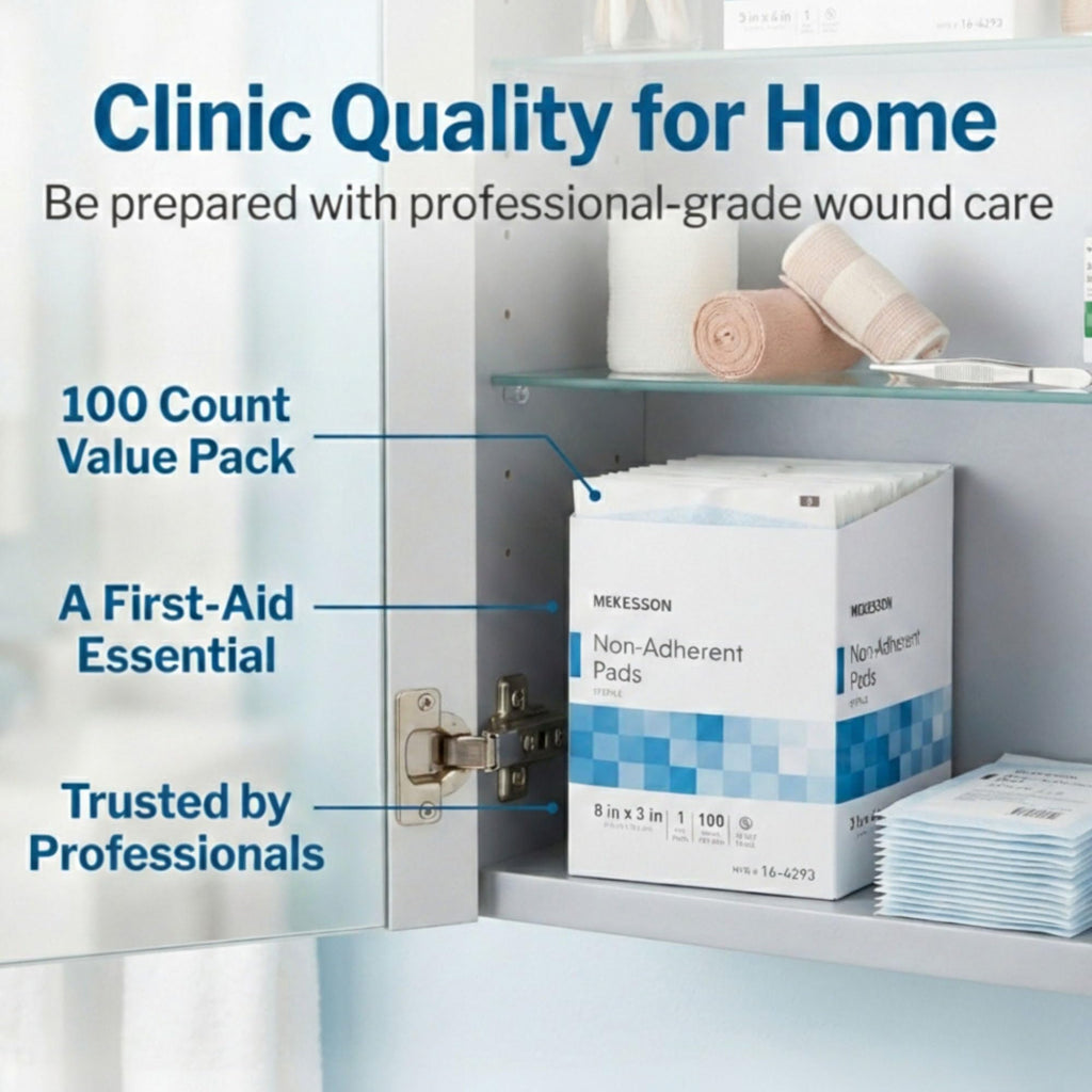 McKesson Non-Adherent Pads for Wounds, Highly Absorbent, 3 x 8 in, 75 ct