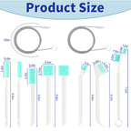 STREALE Ice Machine Cleaner Kit - 30Pack Ice Maker Cleaner Tablets - 10Pcs Pipe & Crevice Brush Set - Commercial & Portable Countertop Icemaker Cleaning Solution