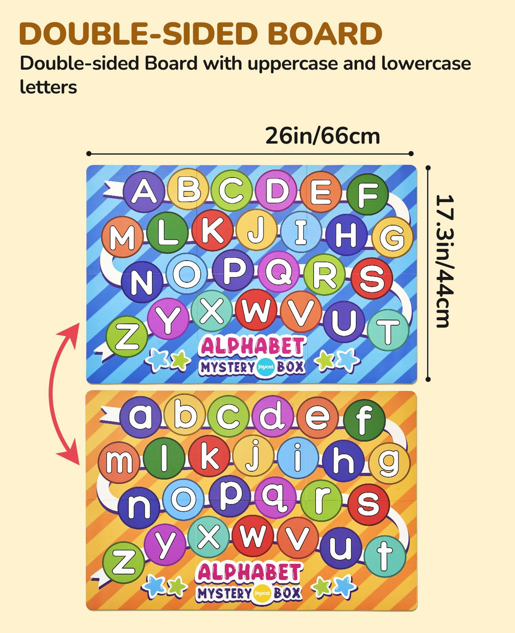 JoyCat Mystery Alphabet Box for Kids 52 PCS Letters Sorting Matching Game Activities Letter Sounds Fine Motor Learning Toys for Preschool Kindergarten Classroom - Easter Basket Stuffers Gifts