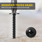 Wood Screws 2 Inch, 50 PCS FIXLINK Premium Truss Head Phillips Silver Wood Screws, Self Tapping Zinc Plated Modified Fast Truss Head Wood Screw Used in Indoor Furniture, Woodworking (#8 x 2)