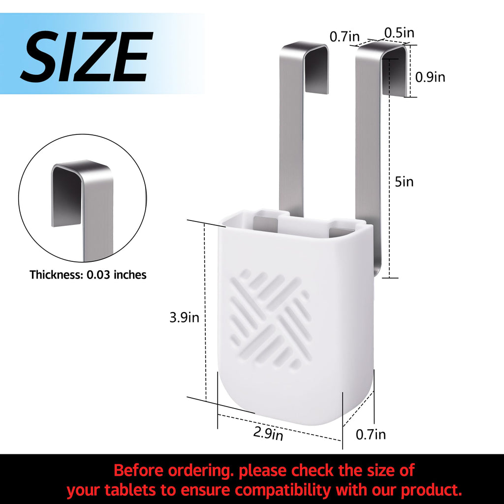 moonoom 2Pcs Toilet Tank Cleaning Tablet Holder,3.7'' x 2.9'' x 0.7'' Toilet Tank Bleach Tablet Bracket, Hanging Toilets Bowl Cleaner Carrier for Preventing Dissolved Residue From Polluting Water Tank