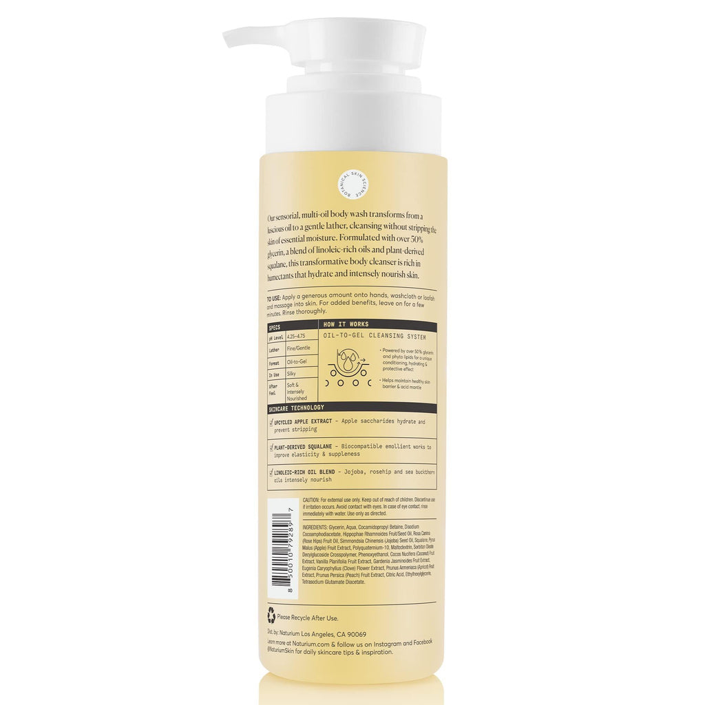 Naturium The Glow Getter Multi-Oil Hydrating Body Wash, Gentle Cleanser, 16.9 oz (Duo 2-Pack)