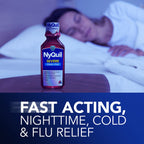 Vicks NyQuil SEVERE Cold & Flu Liquid Twin Pack, Nighttime Relief Medicine for Headache, Fever, Sore Throat, Minor Aches & Pains, Nasal Congestion, Sneezing, Runny Nose, Cough, Berry Flavor, 2x12 OZ