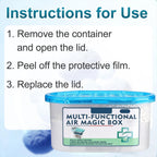 Indoor Air Purification Dust Removal Magic Box, Multi-Functional Air Magic Box, Household Deodorizing Air Freshener, Automatic Dust Collection Purifies for Car, Bedroom, House, Office（230g)