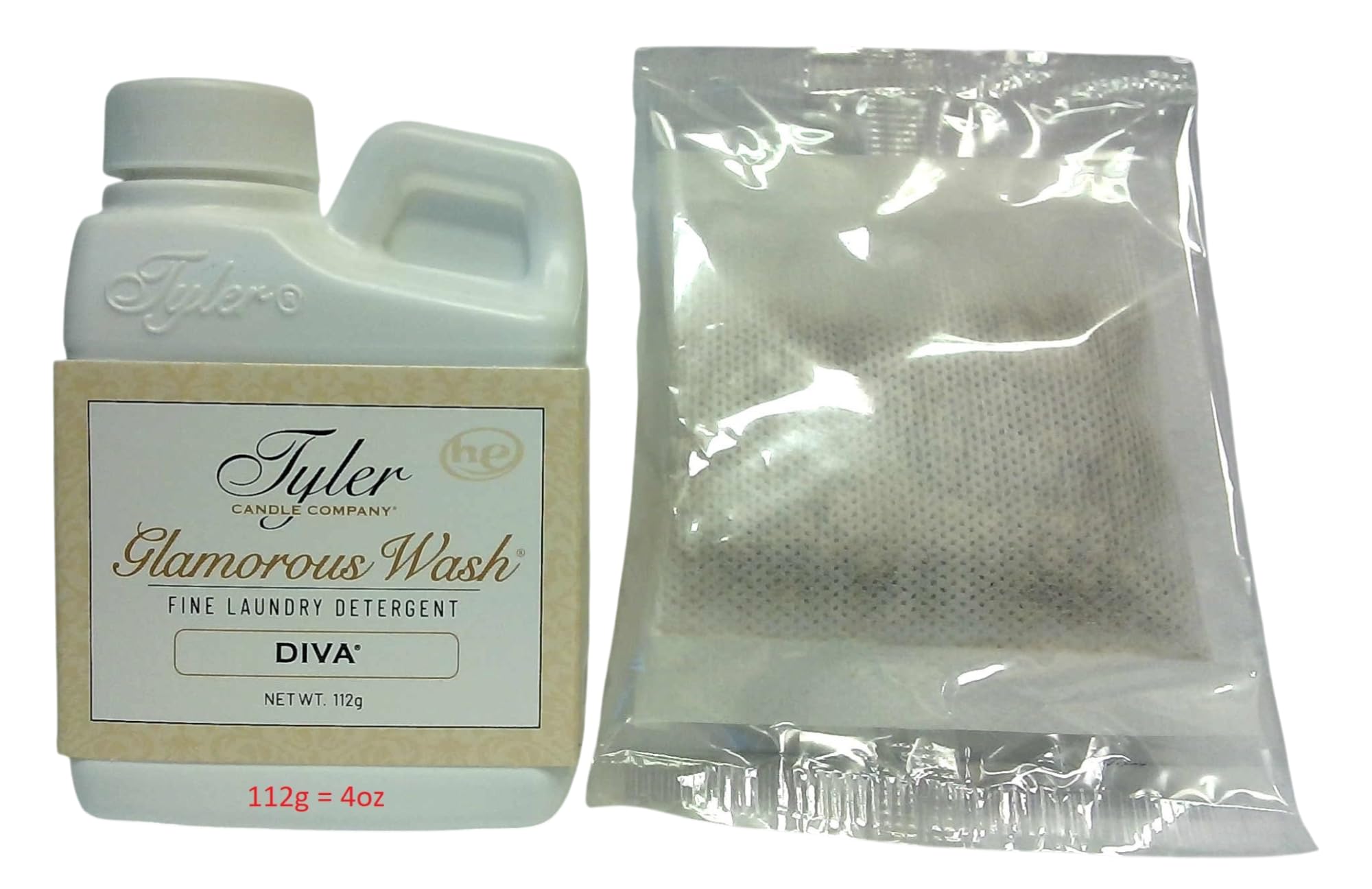 TYLER CANDLE COMPANY Glam Wash Diva 4 Fl Oz Laundry Detergent/w Dryer Sachet Single Pouch