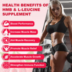 GlaGmrry 2 Pack HMB and Leucine Gummies, HMB & Leucine Amino Acid for Muscle Growth, Muscle Relief, HMB Supplements for Men & Women, Vegan, Non-GMO, Raspberry Flavor, 120 Count