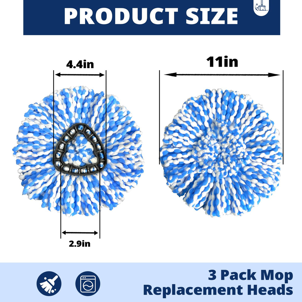 6 Pack Mop Replace Head, Mop Head Replacement, Microfiber, Machine Washable, Easy to Replace and Deep Cleaning, 313