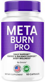 Meta Burn - Official Meta Burn Pro Capsules Advanced Formula with All Natural Ingredients, MetaBurn Pills Maximum Strength for Wellness & Overall Health Support, 60 Capsules for 1 Month