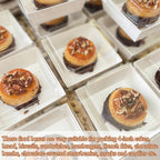 BUIYLV 50 Pack Charcuterie Boxes with Clear Lids, 4 Inches White Dessert Boxes To Go Disposable Mini Charcuterie Boxes for Cookie, Sandwich, Strawberry, Cupcake, Macaron, Cake Slice