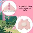 Zimomo Clothes for labubu Dolls - Cute Green Dinosaur Outfit for 6.7 Inch (17cm) (Doll Not Included) - Perfect for Collectors and Dress-Up (Green Dinosaur Set)