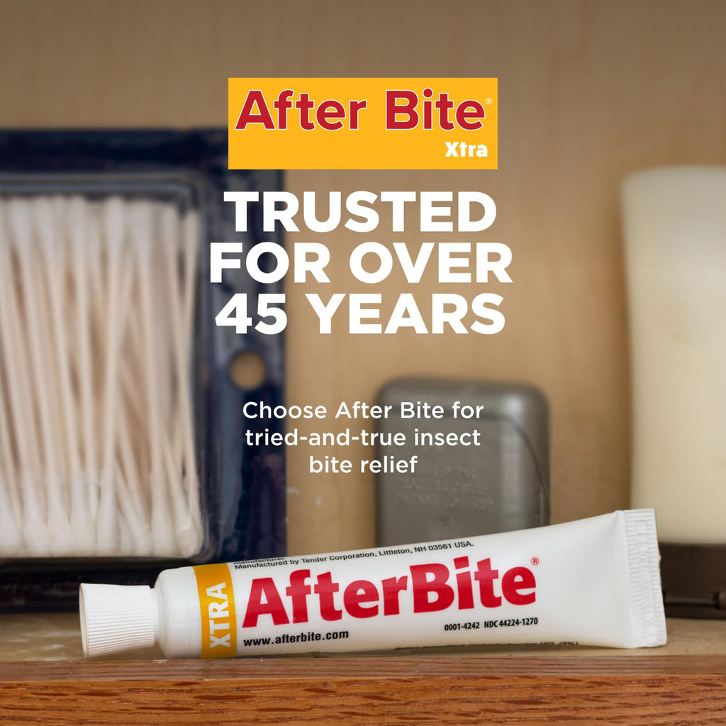 After Bite Xtra Formula - Itch Relief with Diphenhydramine HCl - Ideal for Mosquito & Fire Ant Bites, Bees & More - Portable Gel Formula - 0.7 oz (4 Pack)