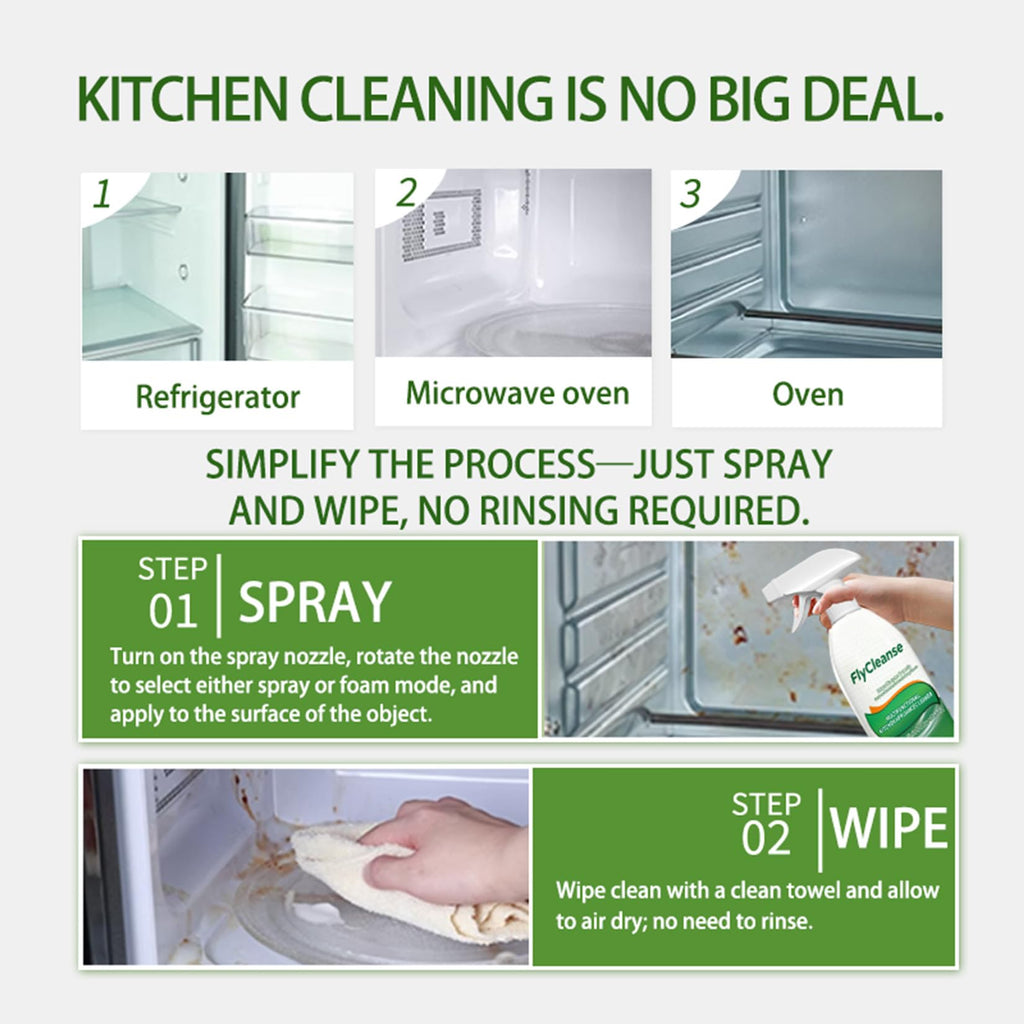 Flycleanse Oil stain remover, grease remover, kitchencleaner, range hood cleaner, heavy-duty oil stain remover