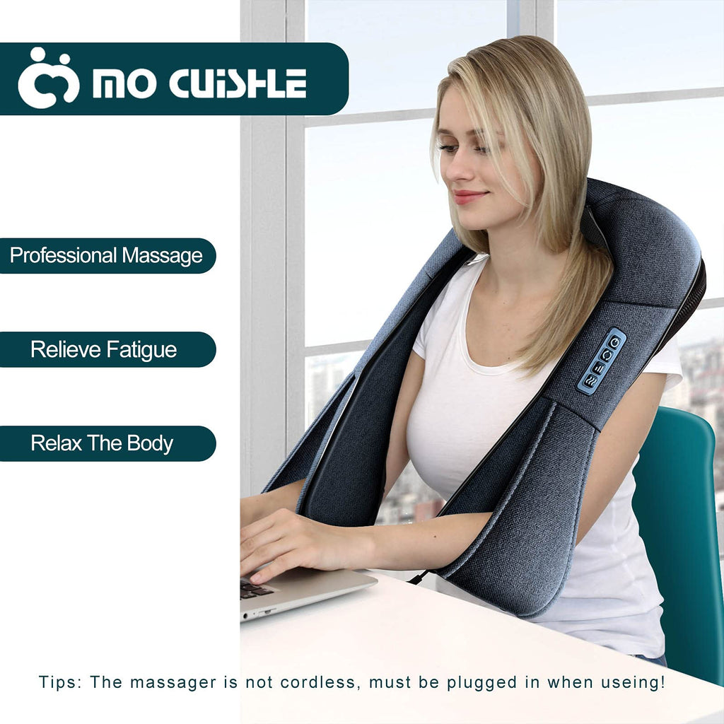 Mo Cuishle Shiatsu Neck & Back Massager with Heat – Gifts for Husband Wife