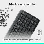 Logitech K250 Compact Wireless Bluetooth Keyboard with Number Pad, Graphite