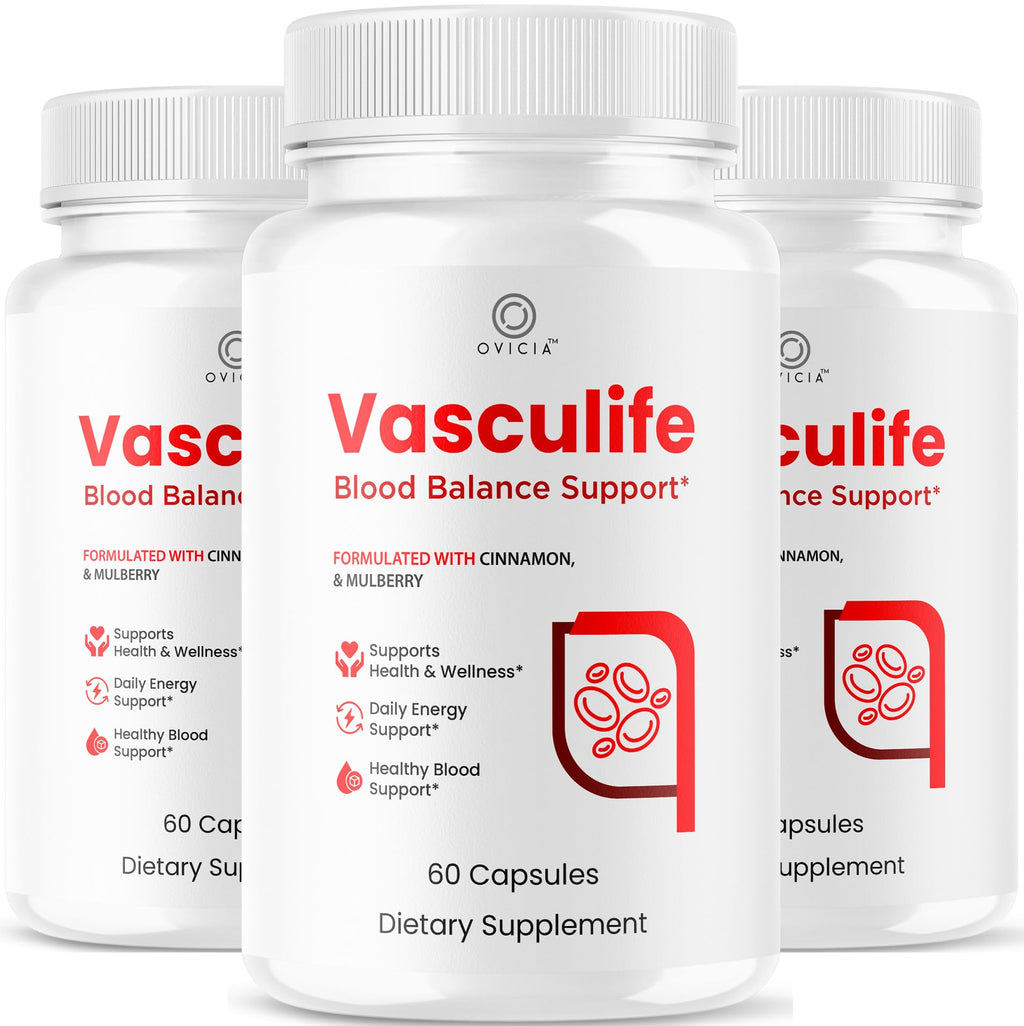 (3 Pack) Vasculife Capsules - Official Vascu Life Support Pills Advanced Formula With All Natural Ingredients, Premium Maximum Strength for Wellness & Overall Health Support, 180 Capsules for 3 Months