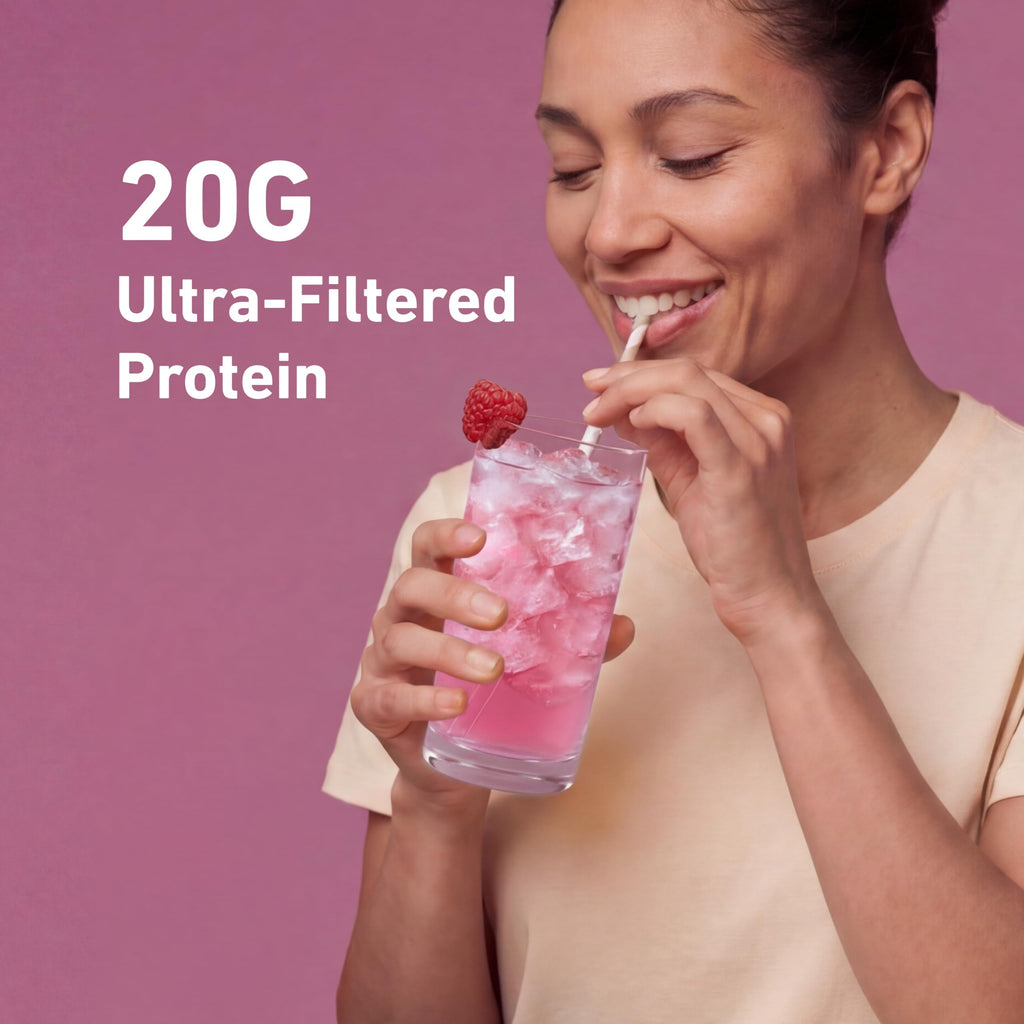 Isopure Clear Whey Isolate Protein Powder, Lactose Free, Gluten Free, Naturally Flavored, Mixed Berry, 20g Protein Per Serving, 14.1 Oz, 16 Servings (Packaging May Vary)