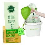 (Include 10 Bonus Bags) ANECO 100% Compostable Waste Bags 2.6 Gallon