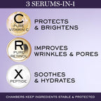Lancôme Rénergie C.R.x. Triple Serum Retinol - Anti-Aging Serum With Pure Retinol, Pure Vitamin C, X-Peptide - Target Wrinkles and Pores - All Skin Types, including Sensitive 0.67 Fl. Oz.