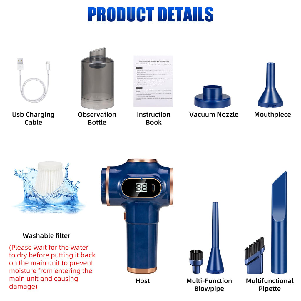2025 Bug Vacuum Catcher,Spider Killer Insect Catcher,Cordless Handheld Vacuum Cleaner for Car USB Rechargeable for Stink Bug,Moth,Spider Strong Suction 1pcs