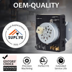 W10185981 Dryer Timer Compatible with Whirlpool, Maytag, Kenmore, Crosley WGD4800XQ1, MGDC215EW2, WGD4815EW2, WPW10185981 Dryer Timer Replacement for 418-095-20-B5, PS11749830, 115V, 2-Year Warranty