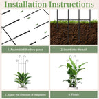 2 Set 32'' Taller Plant Trellis for Climbing Plants Indoors & Outdoor, Garden Metal Trellis Plant Support for Potted Plants, Houseplants, Flowers Vine, Ivy, Pothos, Monstera