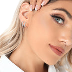 4 Pairs 925 Sterling Silver Small Huggie Hoop Earrings for Women Men