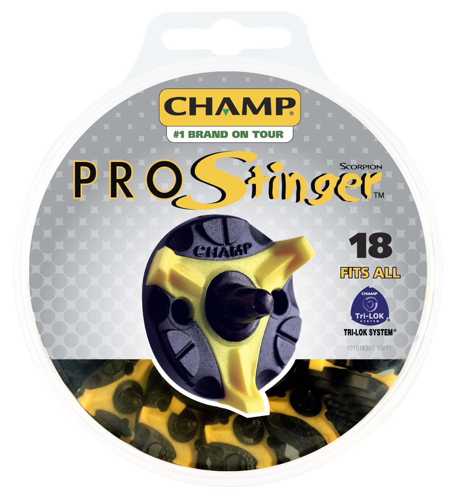 Champ Unisex Pro Stinger Studs Fast Twist 3.0, Yellow/Black
