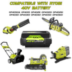 1 Pack 6000mAh High Capacity Replacement for Ryobi 40V Battery 6.0Ah Compatible with Ryobi 40 Volt Lithium Battery OP4026 OP40601 OP4050A OP4040 OP4030 OP4050 Compatible with 40V Cordless Tool(Green)