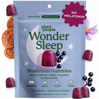 Plant People WonderSleep Mushroom Gummies Supplement for Sleep, No Melatonin with Reishi Super Mushrooms, Wild Elderberry Flavor, No Sugar (60 Count)