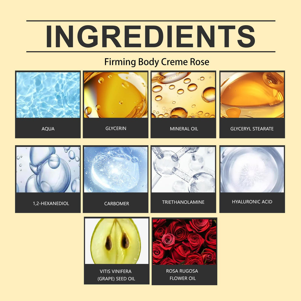 PAQIMAN Champagne Lift Firming Body Cream, with Pink Pepperslim for Nourishes Skin Lift Firming Hydrating Cream (Coconut)