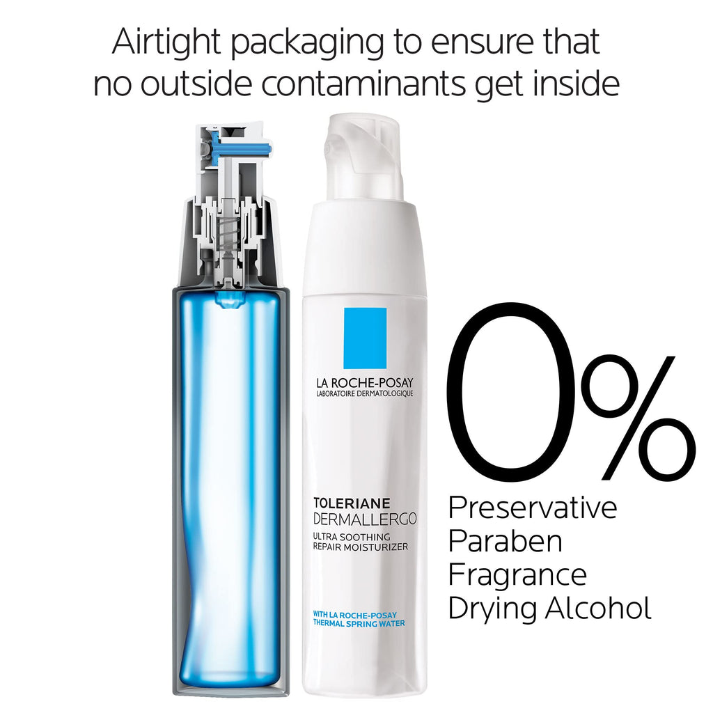 La Roche-Posay Toleriane Dermallergo Ultra Soothing Repair Face Moisturizer for Sensitive Skin, Gentle Moisturizing Face Cream for Dry Skin, Packaging May Vary, Formerly Toleriane Ultra