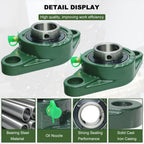 2 Pack UCFL205-16 Pillow Block Bearing, Flange Mount Ball Bearing Unit, 1" Bore, 2-Bolt Flange, Self Aligning Cast Iron Housing, Set Screw Locking Style Flange Pillow Block Bearing (UCFL205)