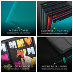 Vault X 9 Pocket Trading Card Zip Binder, 360 Cards, Premium Exo-Tec Album Material, 20 Side-Loading Pages, Folder for Collectible Games, Sports, TCG (Teal)