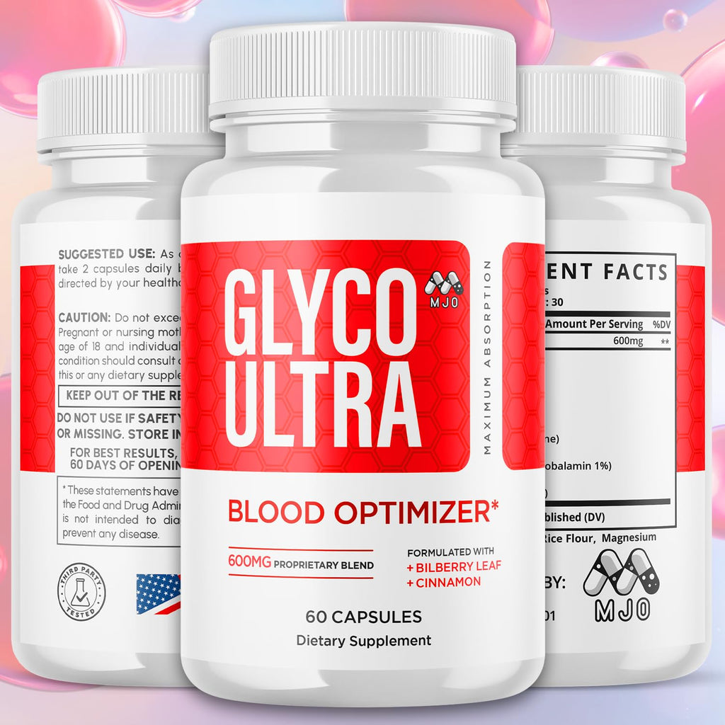 Glyco Ultra Blood Optimizer Capsules, Official Glyco Ultra Blood Support Pills with All Natural Ingredients, Advanced Health and Wellness Supplement with Max Strength Multivitamins (60 Capsules)