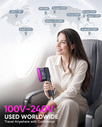 Travel Steamer for Clothes,100-240V Travel Steamer & Iron 2 in 1 with Fast Heat-Up,1200W Portable Handheld Garment Steamer,Travel Size,Large Heat Panel,Fabric Quick Wrinkle Remover for Global & Europe