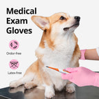 SwiftGrip Nitrile Exam Gloves, 4 Mil, Large, Cherry Blossom, Food Safe Gloves Disposable Latex Free, Powder Free for Cleaning Supplies, Esthetician, Hair Dye, Tattoo Supplies (Box of 1000)