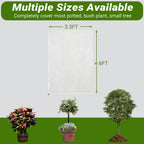4 Pack Bird Netting Bags for Garden Protection, 3.3 x 4.6 FT Insect Barrier Mesh Covers with Zipper Drawstring, Fruit Tree Netting for Blueberry Bushes Tomatoes Vegetables and Outdoor Plants