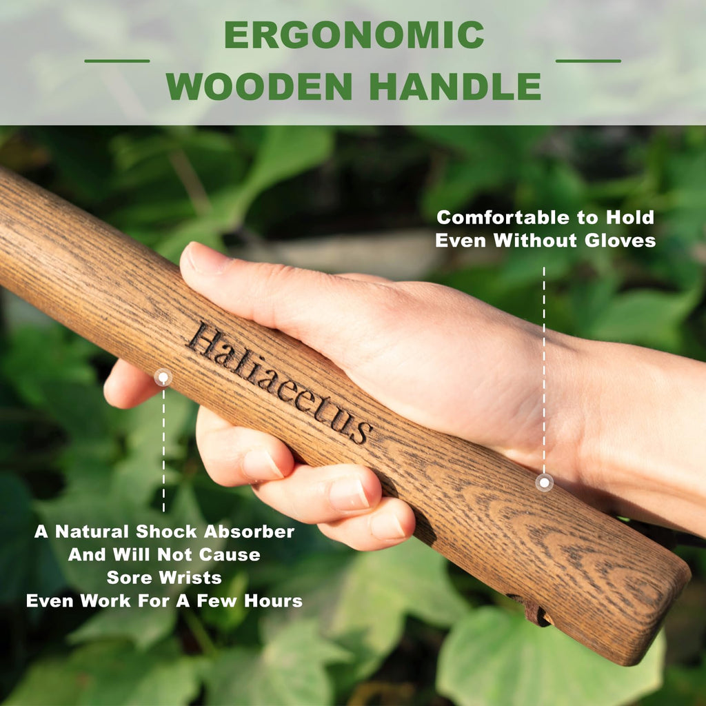 Haliaeetus Scuffle Hoe, 16.8'' Stirrup Hoe for Weeding in Raised Bed