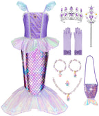 Meland Mermaid Dress for Girls, Princess Dress Up Costume Toy (5-6 Years)