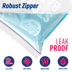 EASYYOURHOME 20PCS 5 Gallon Zipper Lock Storage Bags,18"x24",Reusable Extra Large Size Plastic Freezer Bag with Zipper for Food,Clothing,Travel,Moving,BPA-Free,2-Mil Thick