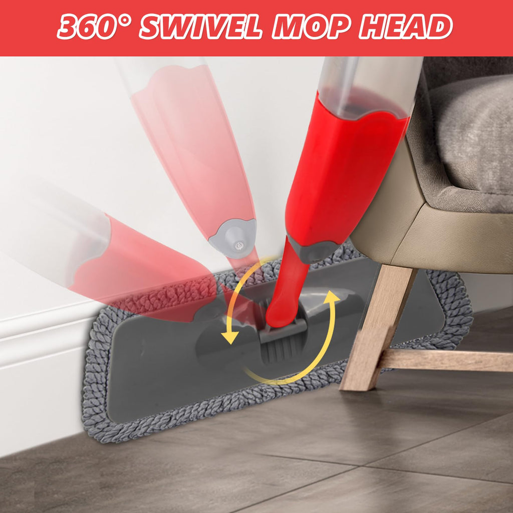 HOMTOYOU Dust Mop for Hardwood Floors: Microfiber Spray Mop for Cleaning