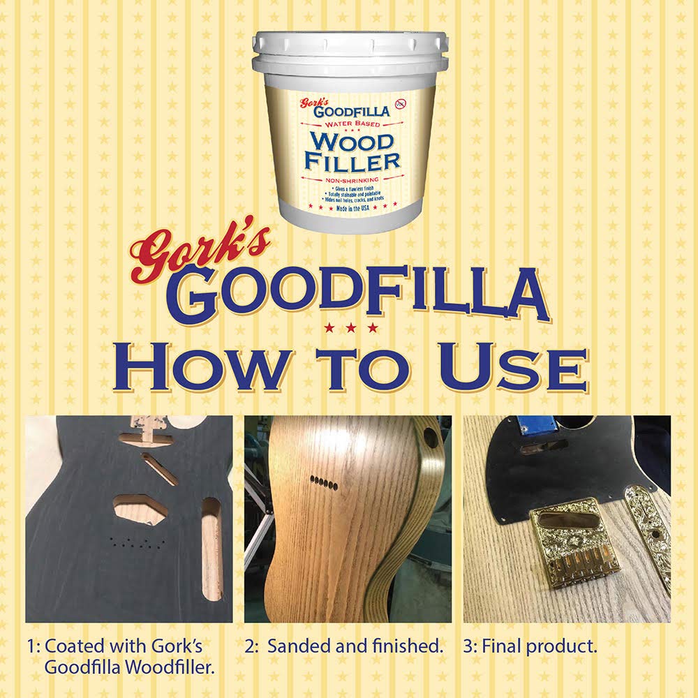 Goodfilla Neutral Base,1 Gallon (13.5lbs) Wood and Grain Filler, Stainable, Tintable, Sandable, Zero Waste, Non-Toxic, USA Made