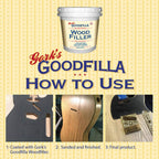 Goodfilla Neutral Base,1 Gallon (13.5lbs) Wood and Grain Filler, Stainable, Tintable, Sandable, Zero Waste, Non-Toxic, USA Made