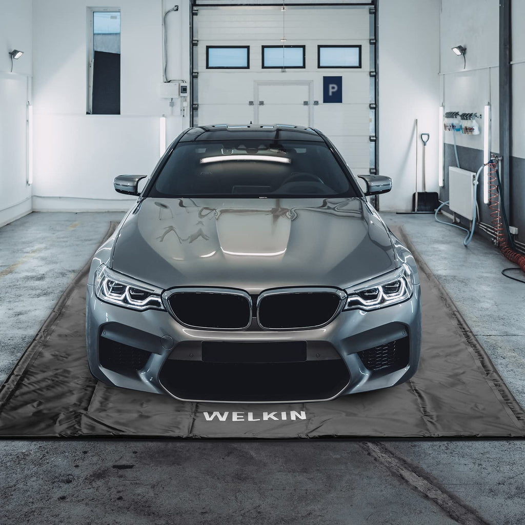 WELKIN Containment Mat, 7'9" x 18', Heavy-Duty Garage Floor Mat