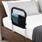 HONEYBULL Bed Rails for Elderly Adults - Medical Bed Assist Rail with Support Bar, Storage Bag & Safety Strap, Fits King, Queen, Full, and Twin Beds – Mobility Assistance for Elderly or Disabled