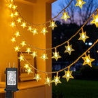 Twinkle Star 100 LED Star String Lights Plug in 33FT, Warm White