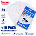 Gmark XL Flushable Toilet Seat Covers (100 Count) – Thick No-Tear Virgin Paper – Disposable Travel Packs for Airplane, Camping, & Potty Training – Biodegradable & Strong (10 Packs) GM2002A