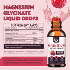 (2 Pack) Magnesium Glycinate Liquid Drops | 1000mg Liquid Magnesium Complex with D3, L-Thea & GABA for Energy, Sleep, Nerve and Heart Health, High Absorption, Raspberry Flavor