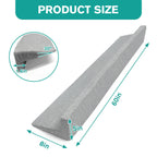 Wibeelee 60"x8"x5" Bed Wedge Pillow for Headboard Bed Wedge Gap Filler Cover 1.5-inch Gaps Mattress Wedge Gap Filler to Stop Items Falling Down(Grey)